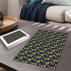 North Queensland Cowboys Puzzle Tropical Hibiscus Floral Seamless Rugby Mascot