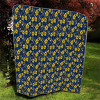 North Queensland Cowboys Quilt Tropical Hibiscus Floral Seamless Rugby Mascot