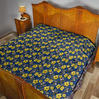 North Queensland Cowboys Quilt Tropical Hibiscus Floral Seamless Rugby Mascot