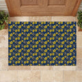 North Queensland Cowboys Rubber Doormat Tropical Hibiscus Floral Seamless Rugby Mascot