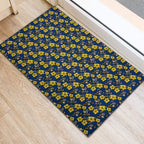 North Queensland Cowboys Rubber Doormat Tropical Hibiscus Floral Seamless Rugby Mascot
