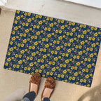North Queensland Cowboys Rubber Doormat Tropical Hibiscus Floral Seamless Rugby Mascot