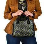 North Queensland Cowboys Shoulder Handbag Tropical Hibiscus Floral Seamless Rugby Mascot