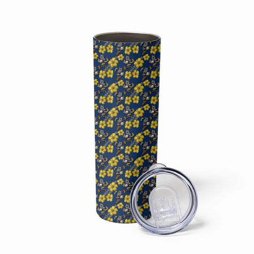North Queensland Cowboys Skinny Tumbler Tropical Hibiscus Floral Seamless Rugby Mascot