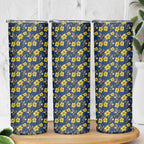 North Queensland Cowboys Skinny Tumbler Tropical Hibiscus Floral Seamless Rugby Mascot