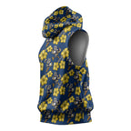 North Queensland Cowboys Sleeveless Hoodie Tropical Hibiscus Floral Seamless Rugby Mascot