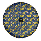North Queensland Cowboys Spare Tire Cover Tropical Hibiscus Floral Seamless Rugby Mascot