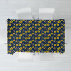 North Queensland Cowboys Tablecloth Tropical Hibiscus Floral Seamless Rugby Mascot