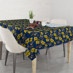 North Queensland Cowboys Tablecloth Tropical Hibiscus Floral Seamless Rugby Mascot