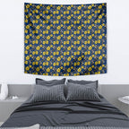 North Queensland Cowboys Tapestry Tropical Hibiscus Floral Seamless Rugby Mascot