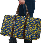 North Queensland Cowboys Travel Bag Tropical Hibiscus Floral Seamless Rugby Mascot