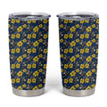 North Queensland Cowboys Tumbler Cup Tropical Hibiscus Floral Seamless Rugby Mascot