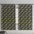 North Queensland Cowboys Window Curtain Tropical Hibiscus Floral Seamless Rugby Mascot
