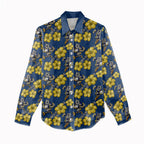 North Queensland Cowboys Women Casual Shirt Tropical Hibiscus Floral Seamless Rugby Mascot