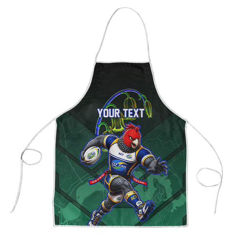 Personalized ACT Oztag Apron Australian Capital Territory Gang-gang Cockatoo Mascot Floral