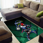 Personalized ACT Oztag Area Rug Australian Capital Territory Gang-gang Cockatoo Mascot Floral