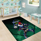 Personalized ACT Oztag Area Rug Australian Capital Territory Gang-gang Cockatoo Mascot Floral
