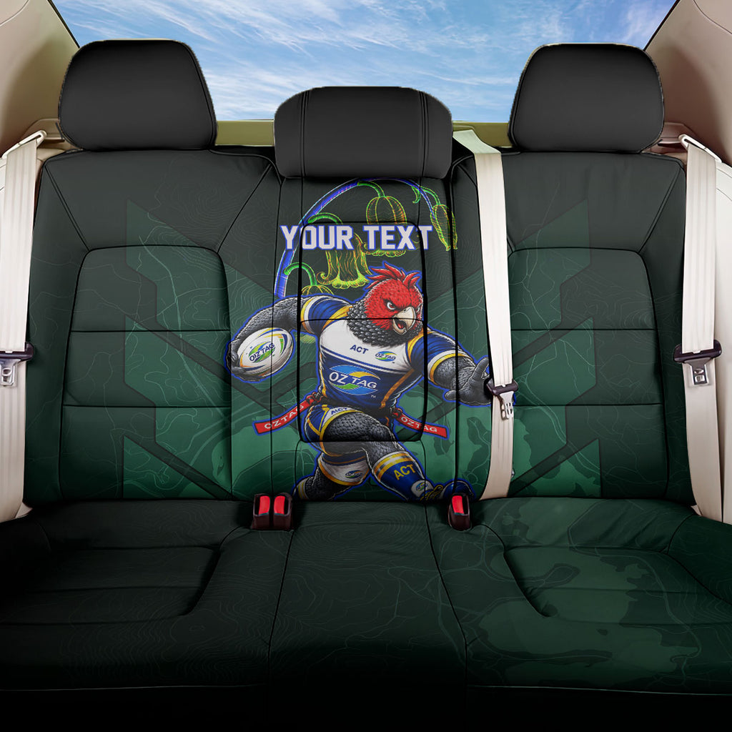 Personalized ACT Oztag Back Car Seat Cover Australian Capital Territory Gang-gang Cockatoo Mascot Floral