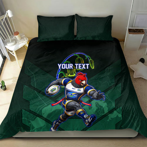 Personalized ACT Oztag Bedding Set Australian Capital Territory Gang-gang Cockatoo Mascot Floral