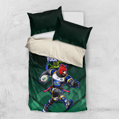 Personalized ACT Oztag Bedding Set Australian Capital Territory Gang-gang Cockatoo Mascot Floral