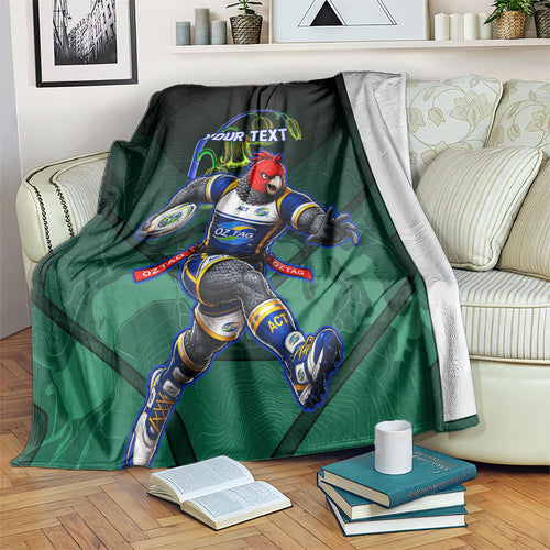 Personalized ACT Oztag Blanket Australian Capital Territory Gang-gang Cockatoo Mascot Floral