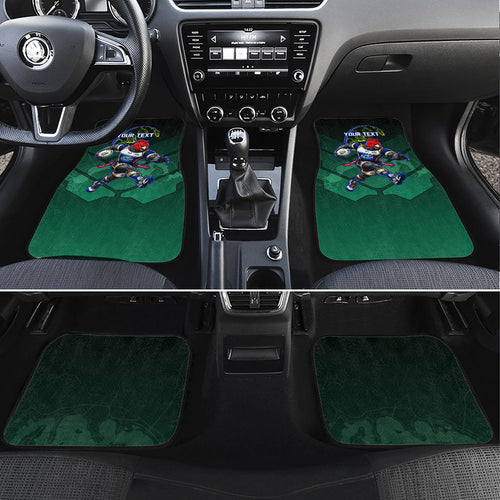 Personalized ACT Oztag Car Mats Australian Capital Territory Gang-gang Cockatoo Mascot Floral