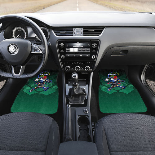 Personalized ACT Oztag Car Mats Australian Capital Territory Gang-gang Cockatoo Mascot Floral