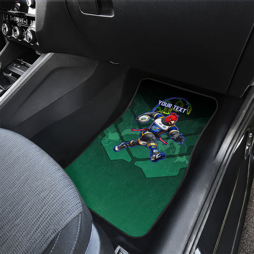 Personalized ACT Oztag Car Mats Australian Capital Territory Gang-gang Cockatoo Mascot Floral