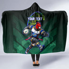 Personalized ACT Oztag Hooded Blanket Australian Capital Territory Gang-gang Cockatoo Mascot Floral