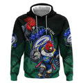 Personalized ACT Oztag Hoodie Australian Capital Territory Gang-gang Cockatoo Mascot Floral