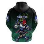Personalized ACT Oztag Hoodie Australian Capital Territory Gang-gang Cockatoo Mascot Floral