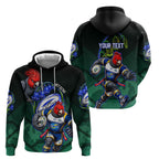 Personalized ACT Oztag Hoodie Australian Capital Territory Gang-gang Cockatoo Mascot Floral