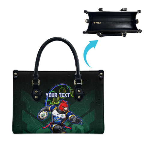 Personalized ACT Oztag Leather Bag Australian Capital Territory Gang-gang Cockatoo Mascot Floral