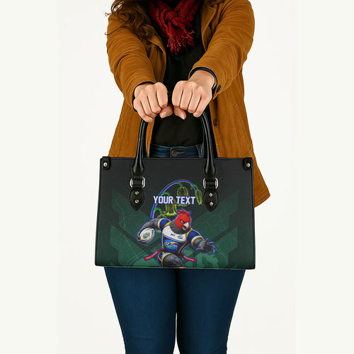 Personalized ACT Oztag Leather Bag Australian Capital Territory Gang-gang Cockatoo Mascot Floral