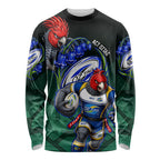 Personalized ACT Oztag Long Sleeve Shirt Australian Capital Territory Gang-gang Cockatoo Mascot Floral