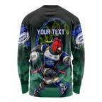 Personalized ACT Oztag Long Sleeve Shirt Australian Capital Territory Gang-gang Cockatoo Mascot Floral