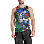 Personalized ACT Oztag Men Tank Top Australian Capital Territory Gang-gang Cockatoo Mascot Floral