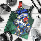 Personalized ACT Oztag Men Tank Top Australian Capital Territory Gang-gang Cockatoo Mascot Floral