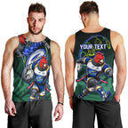 Personalized ACT Oztag Men Tank Top Australian Capital Territory Gang-gang Cockatoo Mascot Floral