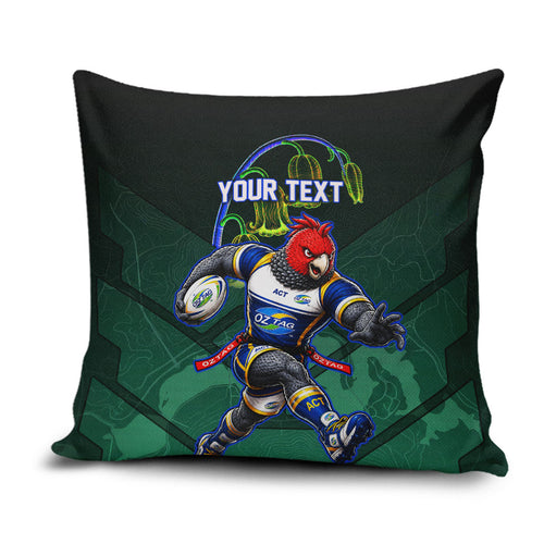 Personalized ACT Oztag Pillow Cover Australian Capital Territory Gang-gang Cockatoo Mascot Floral