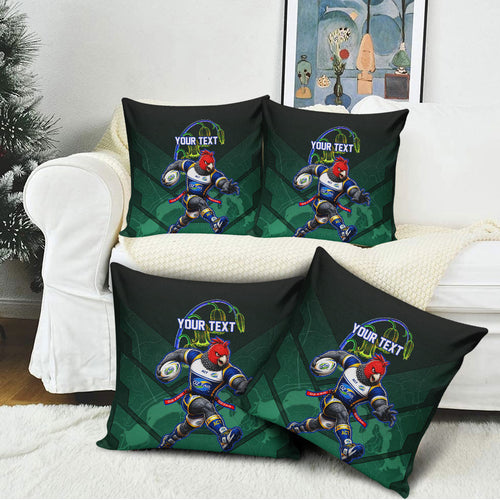 Personalized ACT Oztag Pillow Cover Australian Capital Territory Gang-gang Cockatoo Mascot Floral