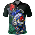 Personalized ACT Oztag Polo Shirt Australian Capital Territory Gang-gang Cockatoo Mascot Floral