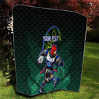 Personalized ACT Oztag Quilt Australian Capital Territory Gang-gang Cockatoo Mascot Floral