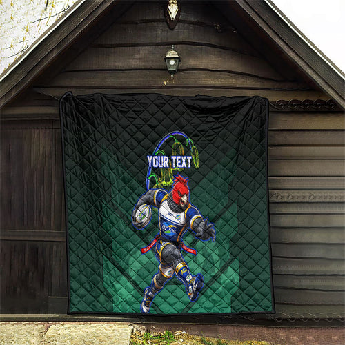 Personalized ACT Oztag Quilt Australian Capital Territory Gang-gang Cockatoo Mascot Floral