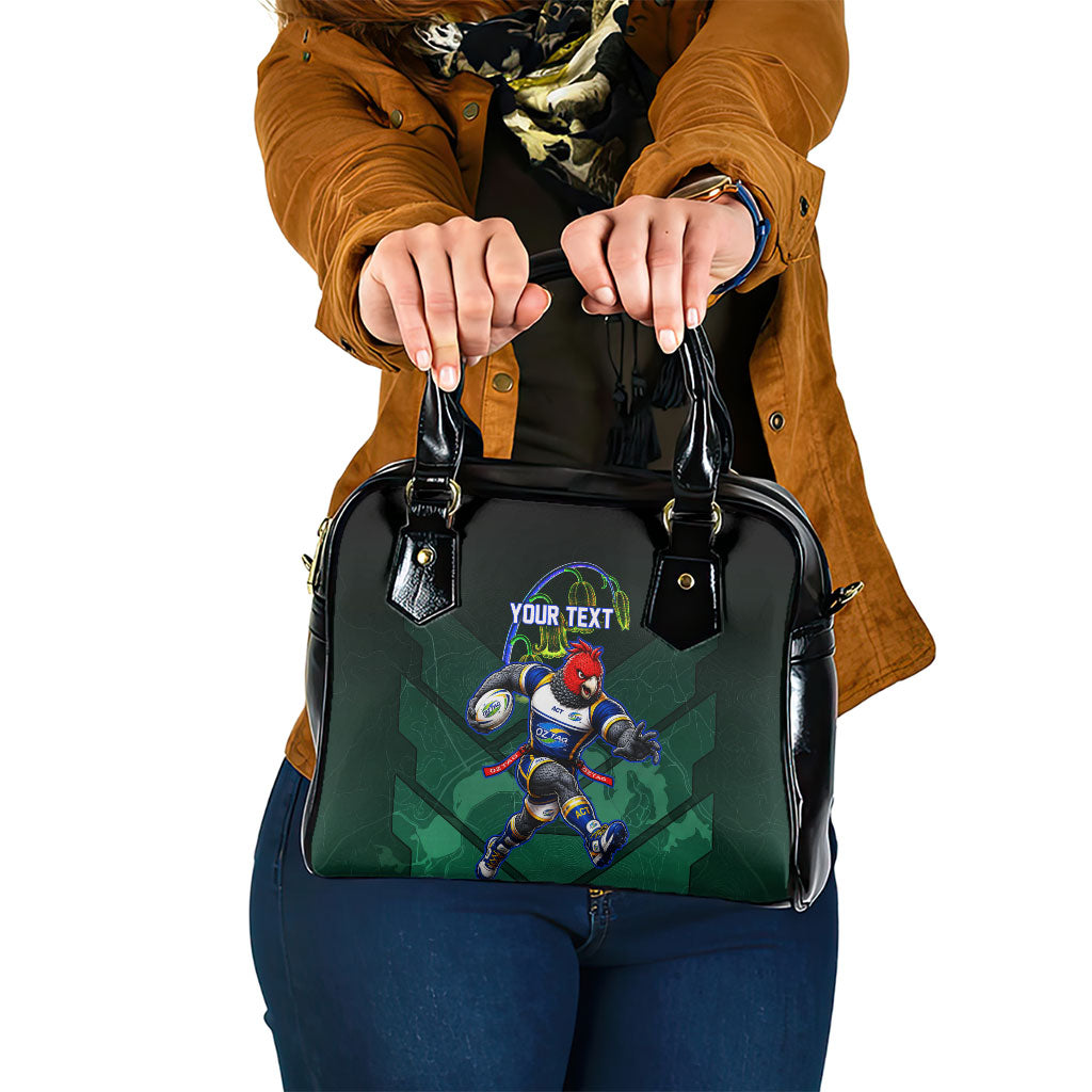 Personalized ACT Oztag Shoulder Handbag Australian Capital Territory Gang-gang Cockatoo Mascot Floral