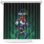 Personalized ACT Oztag Shower Curtain Australian Capital Territory Gang-gang Cockatoo Mascot Floral
