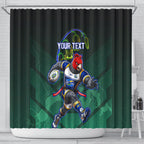 Personalized ACT Oztag Shower Curtain Australian Capital Territory Gang-gang Cockatoo Mascot Floral