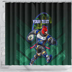 Personalized ACT Oztag Shower Curtain Australian Capital Territory Gang-gang Cockatoo Mascot Floral