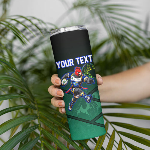 Personalized ACT Oztag Skinny Tumbler Australian Capital Territory Gang-gang Cockatoo Mascot Floral