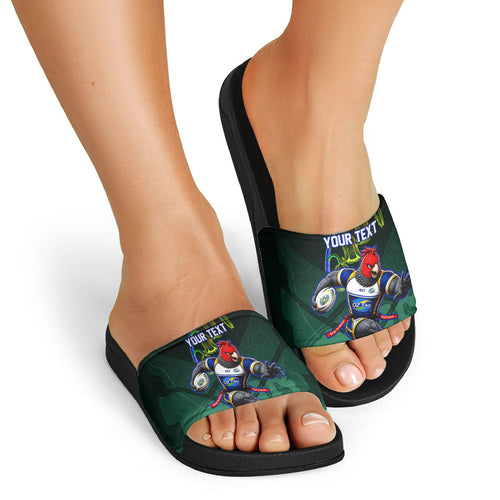 Personalized ACT Oztag Slide Sandals Australian Capital Territory Gang-gang Cockatoo Mascot Floral